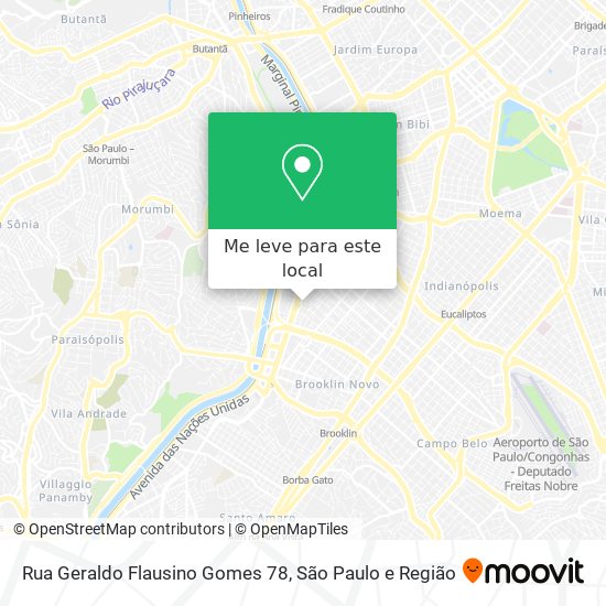 Rua Geraldo Flausino Gomes 78 mapa