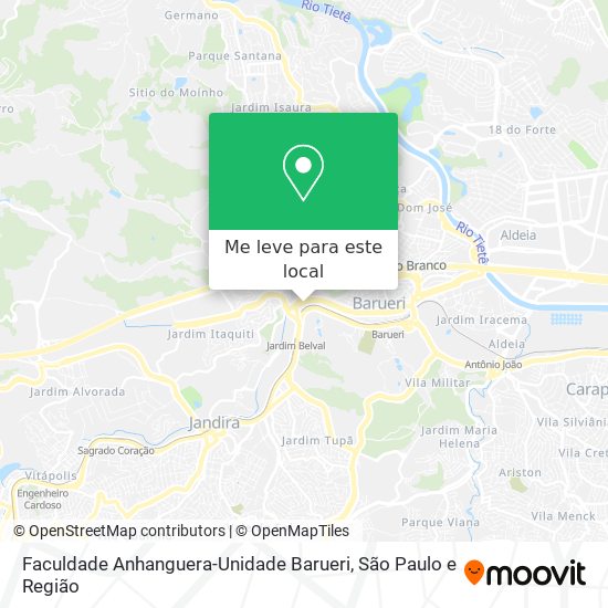 Faculdade Anhanguera-Unidade Barueri mapa