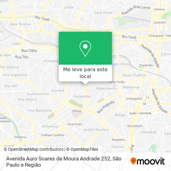 Avenida Auro Soares de Moura Andrade 252 mapa
