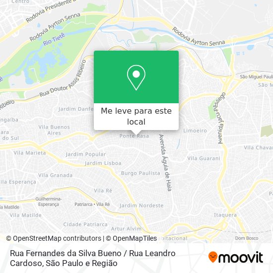 Rua Fernandes da Silva Bueno / Rua Leandro Cardoso mapa