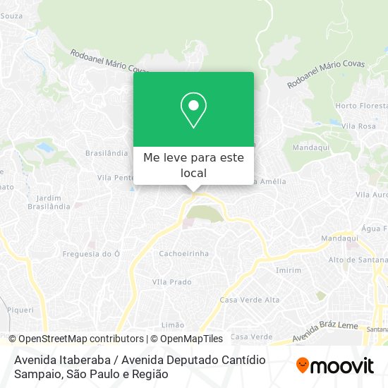 Avenida Itaberaba / Avenida Deputado Cantídio Sampaio mapa