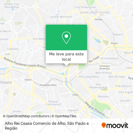 Alho Rei Ceasa Comercio de Alho mapa