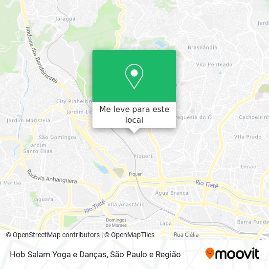 Hob Salam Yoga e Danças mapa