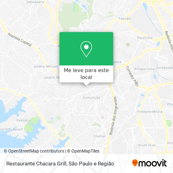Restaurante Chacara Grill mapa