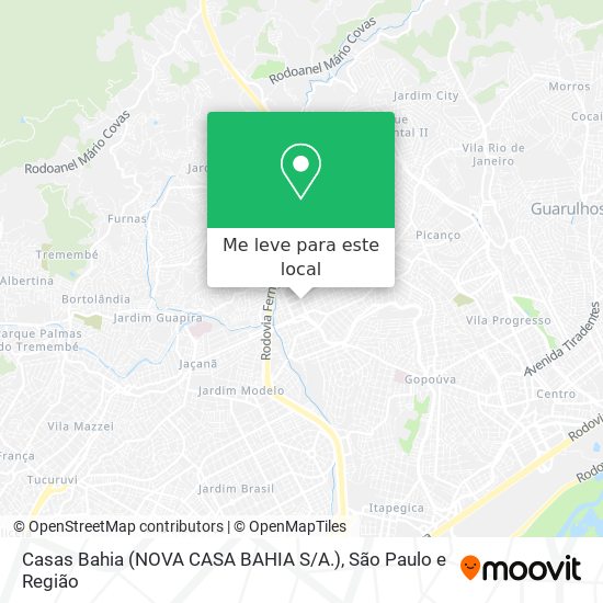 Casas Bahia (NOVA CASA BAHIA S / A.) mapa