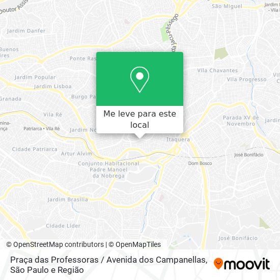 Praça das Professoras / Avenida dos Campanellas mapa