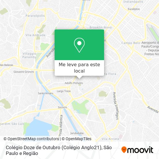 Colégio Doze de Outubro (Colégio Anglo21) mapa
