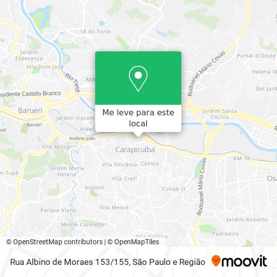 Rua Albino de Moraes 153/155 mapa