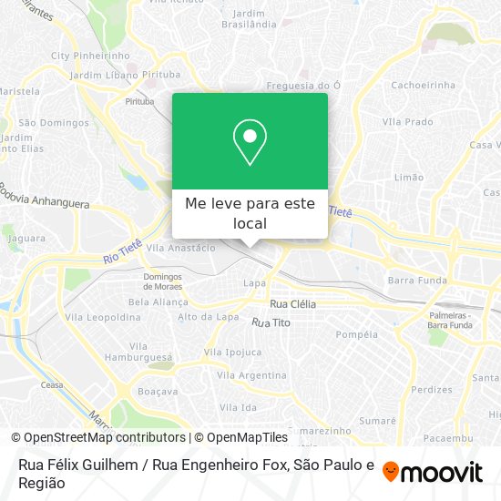 Rua Félix Guilhem / Rua Engenheiro Fox mapa