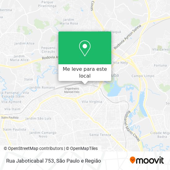 Rua Jaboticabal 753 mapa
