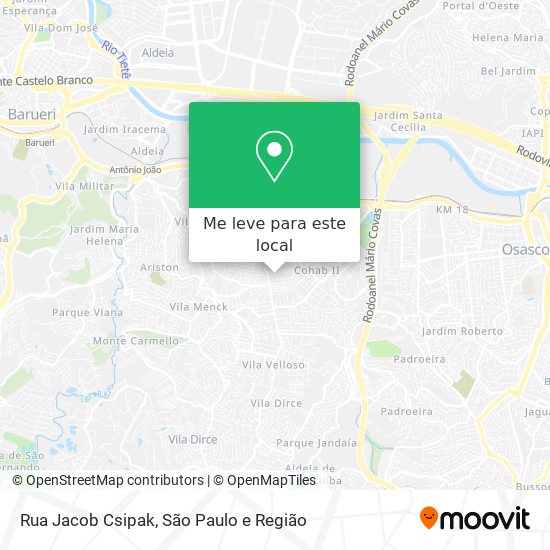 Rua Jacob Csipak mapa