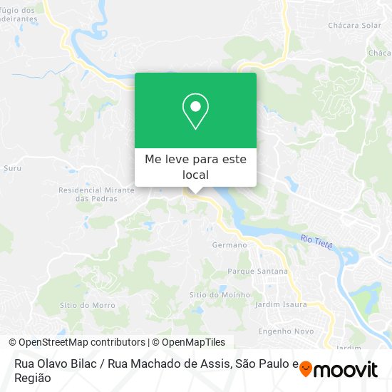 Rua Olavo Bilac / Rua Machado de Assis mapa