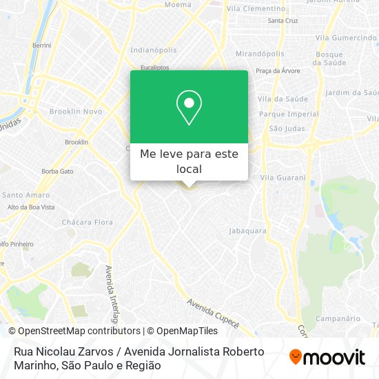 Rua Nicolau Zarvos / Avenida Jornalista Roberto Marinho mapa