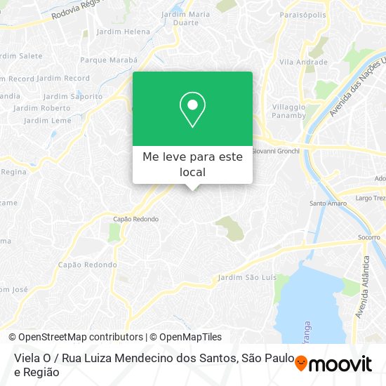 Viela O / Rua Luiza Mendecino dos Santos mapa
