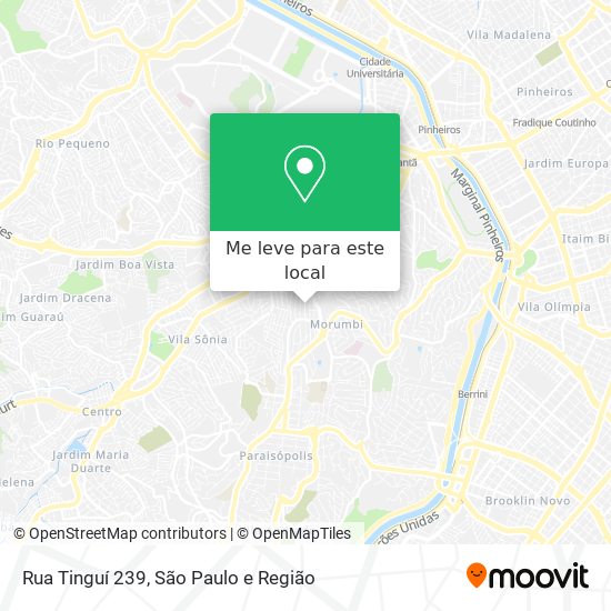 Rua Tinguí 239 mapa