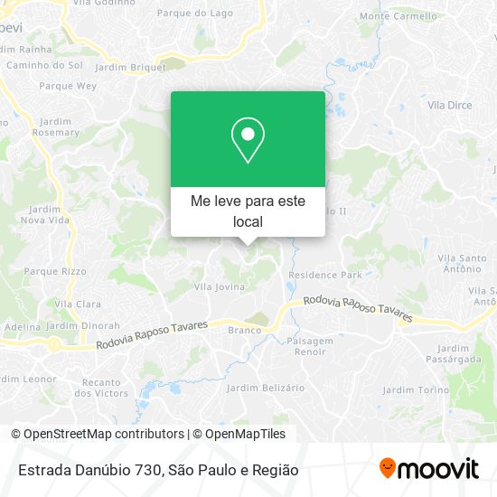 Estrada Danúbio 730 mapa