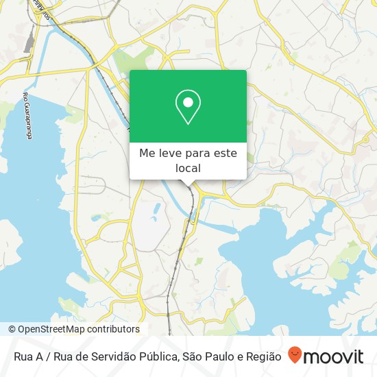 Rua A / Rua de Servidão Pública mapa