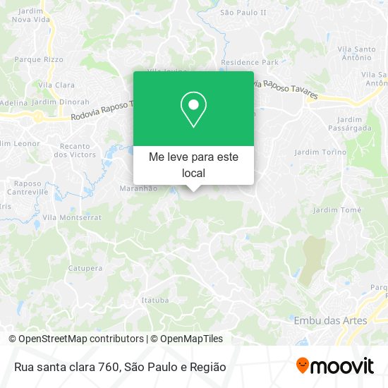 Rua santa clara 760 mapa
