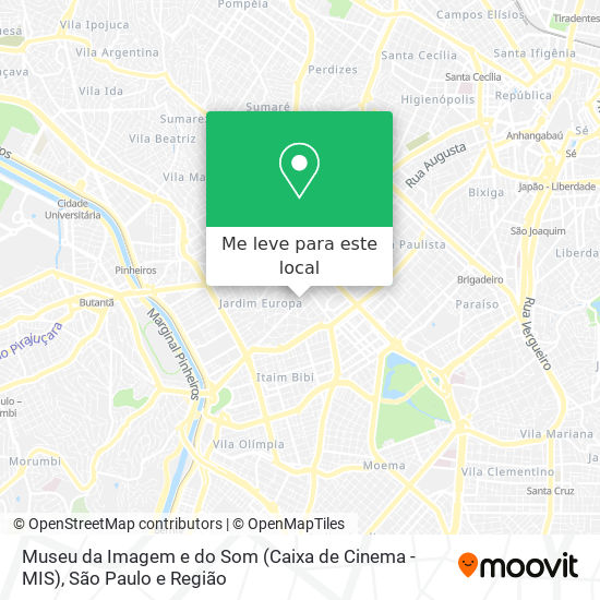 Museu da Imagem e do Som (Caixa de Cinema - MIS) mapa