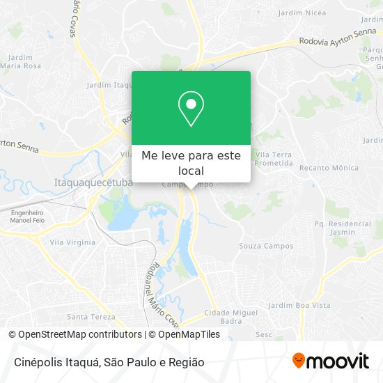 Cinépolis Itaquá mapa