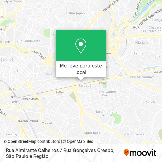 Rua Almirante Calheiros / Rua Gonçalves Crespo mapa