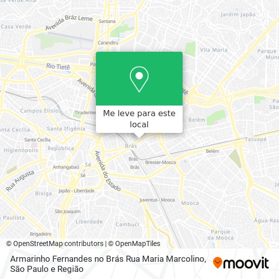 Armarinho Fernandes no Brás Rua Maria Marcolino mapa