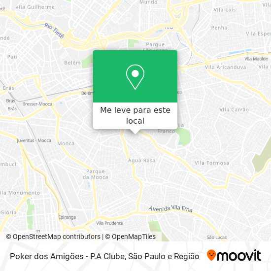 Poker dos Amigões - P.A Clube mapa