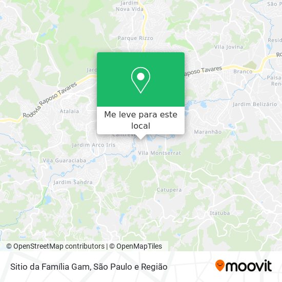 Sitio da Família Gam mapa
