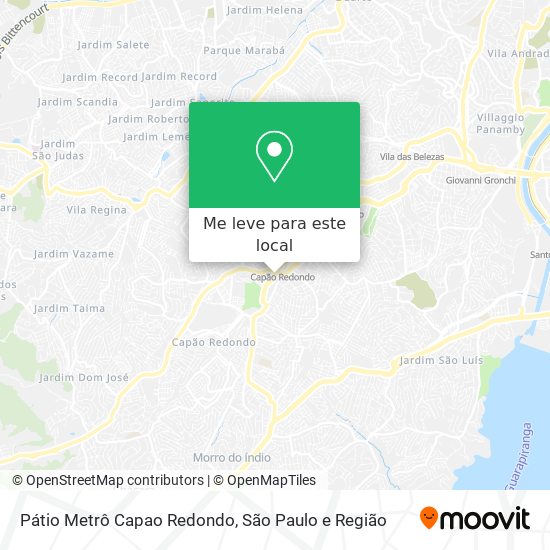 Pátio Metrô Capao Redondo mapa
