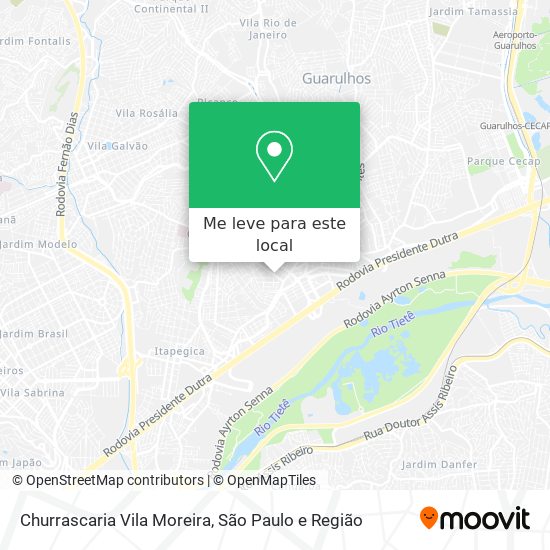 Churrascaria Vila Moreira mapa