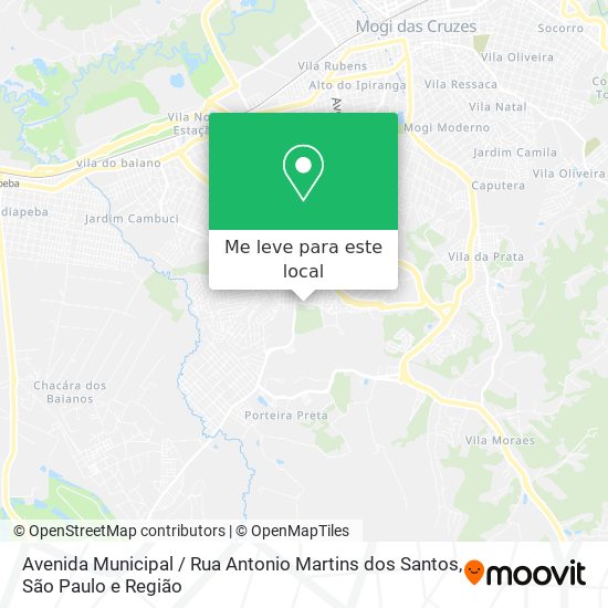 Avenida Municipal / Rua Antonio Martins dos Santos mapa