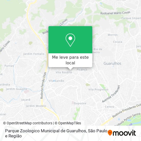 Parque Zoologico Municipal de Guarulhos mapa