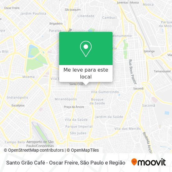 Santo Grão Café - Oscar Freire mapa