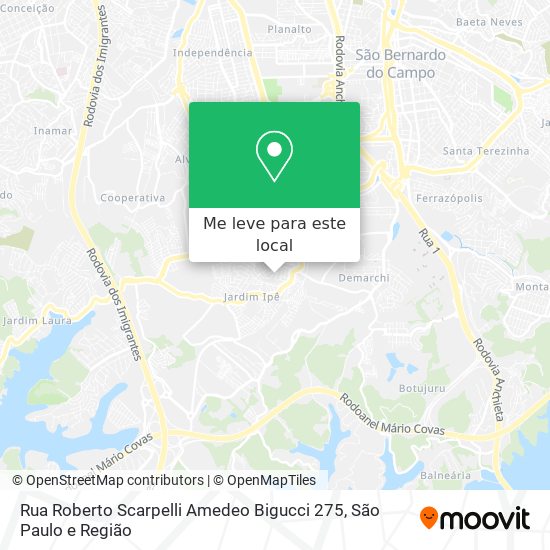 Rua Roberto Scarpelli Amedeo Bigucci 275 mapa