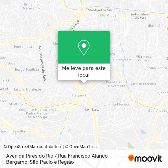 Avenida Pires do Rio / Rua Francisco Alarico Bérgamo mapa