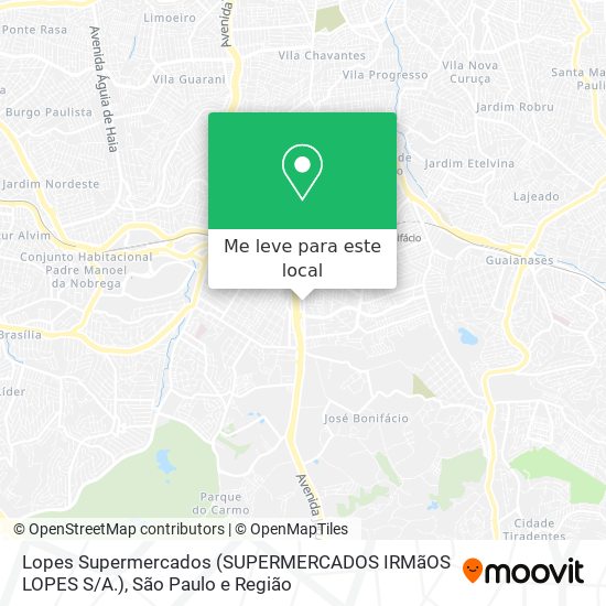 Lopes Supermercados (SUPERMERCADOS IRMãOS LOPES S / A.) mapa