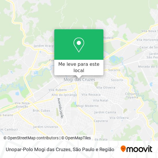 Unopar-Polo Mogi das Cruzes mapa