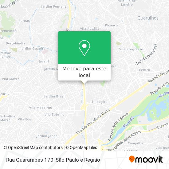 Rua Guararapes 170 mapa