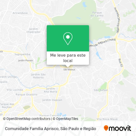 Comunidade Família Aprisco mapa