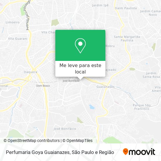 Perfumaria Goya Guaianazes mapa