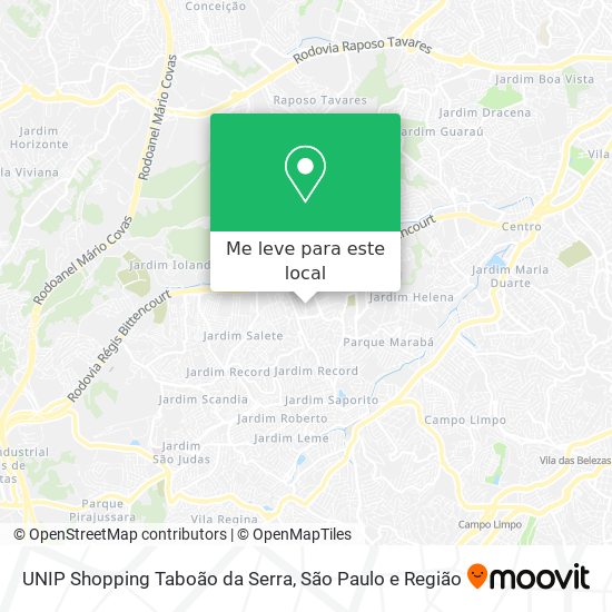UNIP Shopping Taboão da Serra mapa