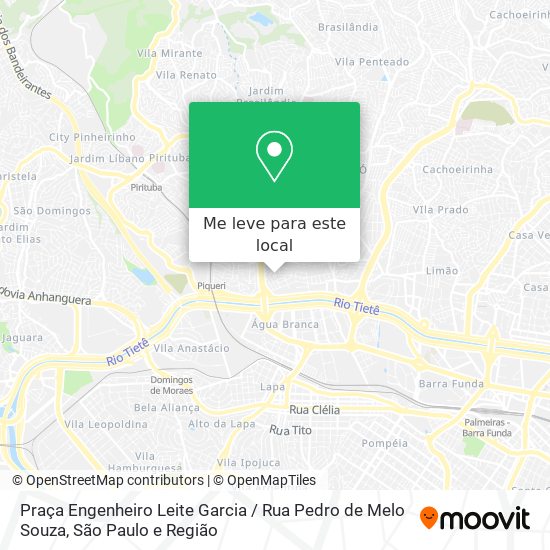 Praça Engenheiro Leite Garcia / Rua Pedro de Melo Souza mapa