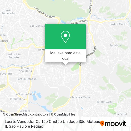 Laerte Vendedor Cartão Cristão Unidade São Mateus II mapa