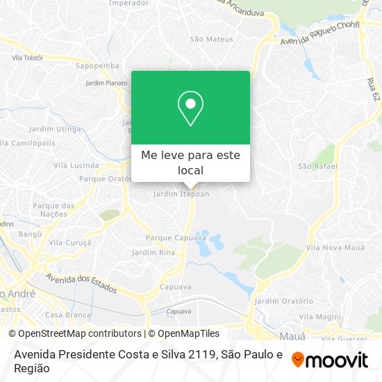 Avenida Presidente Costa e Silva 2119 mapa