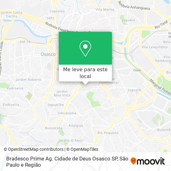 Bradesco Prime Ag. Cidade de Deus Osasco SP mapa