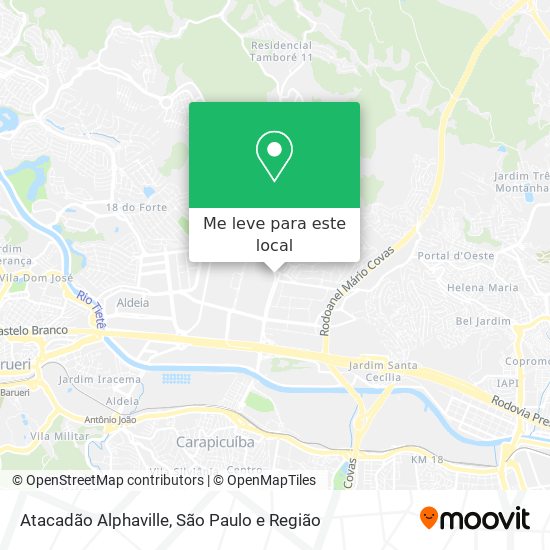 Atacadão Alphaville mapa