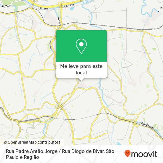 Rua Padre Antão Jorge / Rua Diogo de Bivar mapa