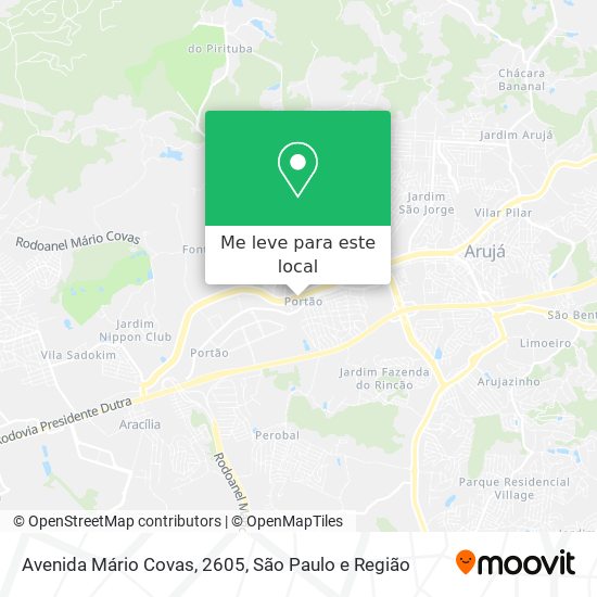 Avenida Mário Covas, 2605 mapa
