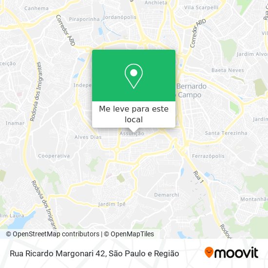 Rua Ricardo Margonari 42 mapa