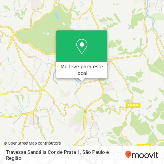 Travessa Sandália Cor de Prata 1 mapa